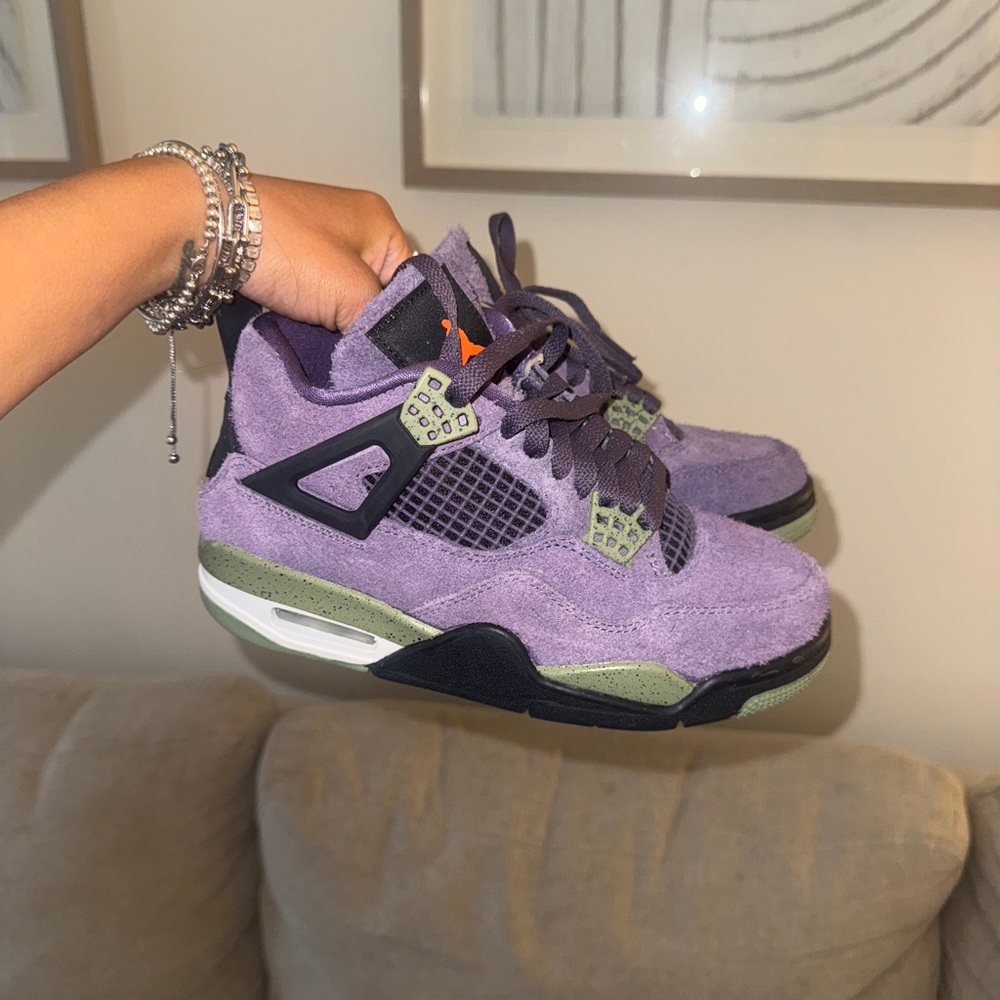 Jordan Air 4 Retro Canyon Purple and Safety Orange